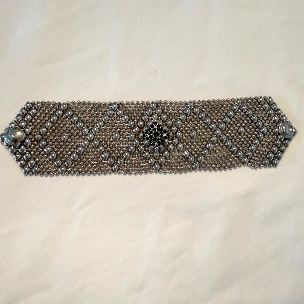 Liquid Metal/Mesh Bracelet by designer Sergio Gutierrez